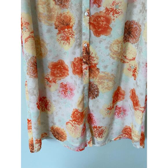 Skies are Blue Floral Sleeveless Button Down Dress Boho Cottage - Picture 3 of 8